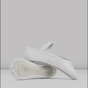 BLOCH Ladies Dansoft Leather Ballet Shoes in White Leather